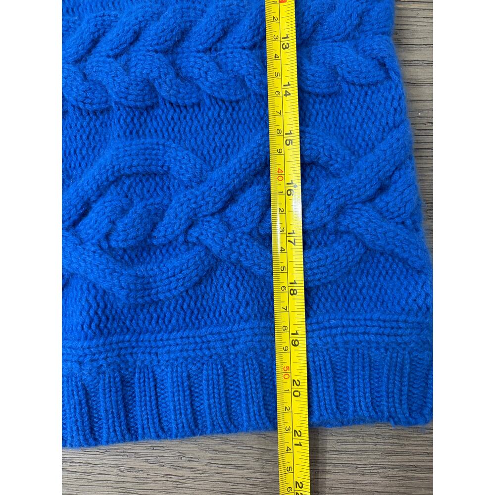 Garnet Hill Women's XS 100% Cashmere Blue Turtleneck Sweater - Picture 4 of 6